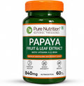 PURE NUTRITION PAPAYA FRUIT & LEAF EXTRACT (WITH VITAMIN A & IRON) 840MG 60 TABLETS