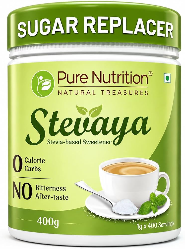 PURE NUTRITION STEVAYA (STEVIA BASED SWEETNER) 400GRAMS/SERVINGS