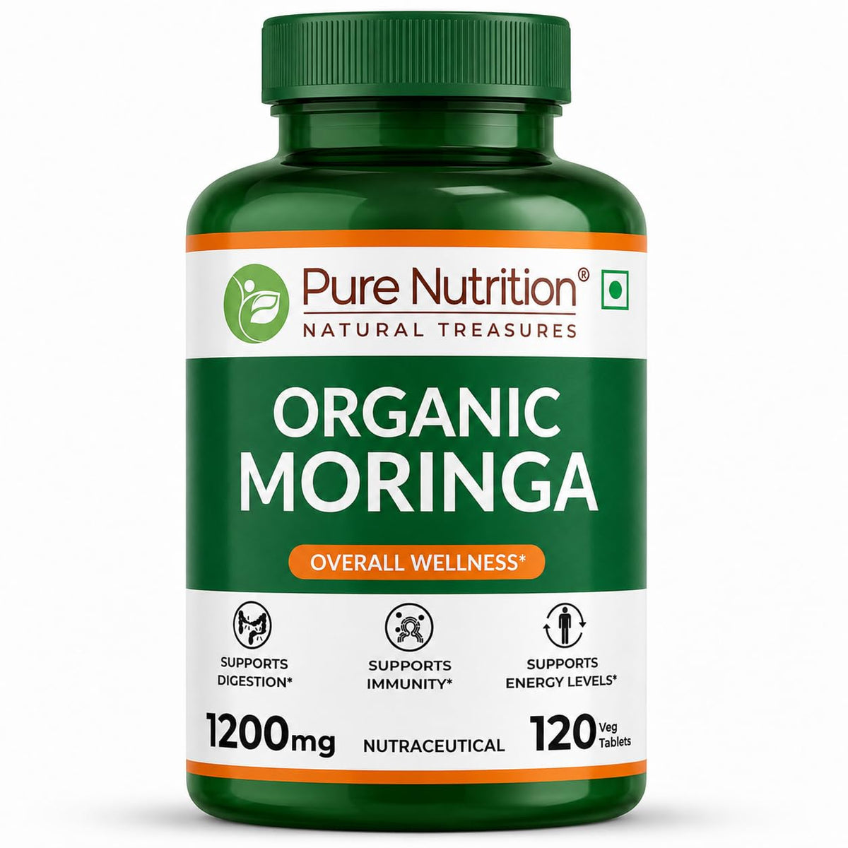 PURE NUTRITION ORGANIC MORINGA 1200MG 120 TABLETS