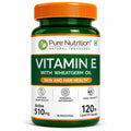 PURE NUTRITION VITAMIN E WITH WHEATGERM OIL 120 CAPSULES