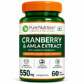 PURE NUTRITION CRANBERRY & AMLA EXTRACT (WITH HERBS & PROBIOTICS) 550MG 60 CAPSULES