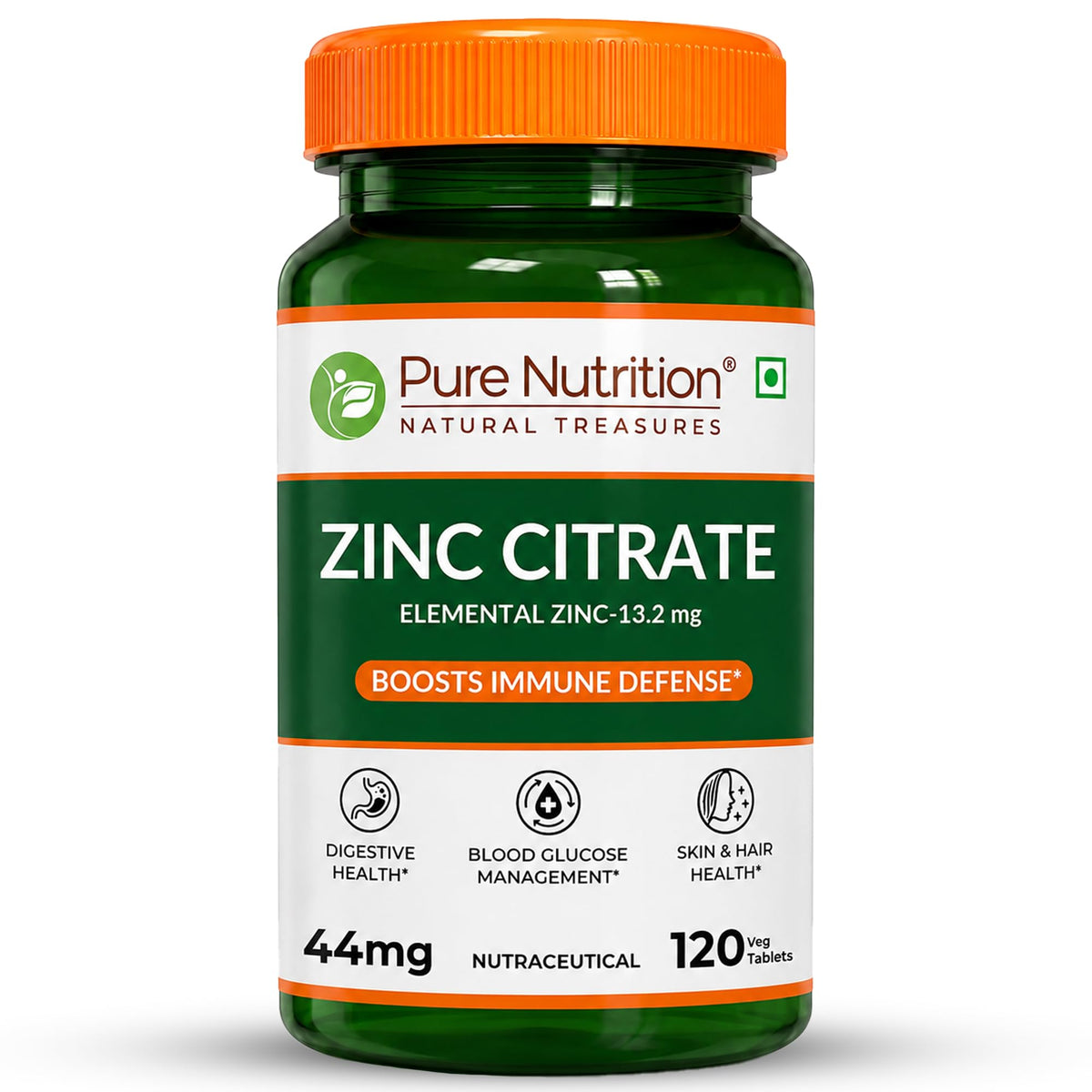 PURE NUTRITION ZINC CITRATE 44MG 120 TABLETS