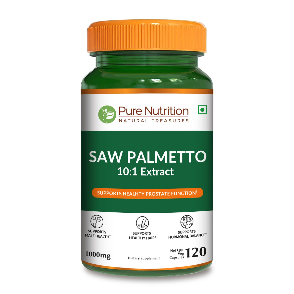 PURE NUTRITION SAW PALMETTO 10:1 EXTRACT  1000MG 120 CAPSULES