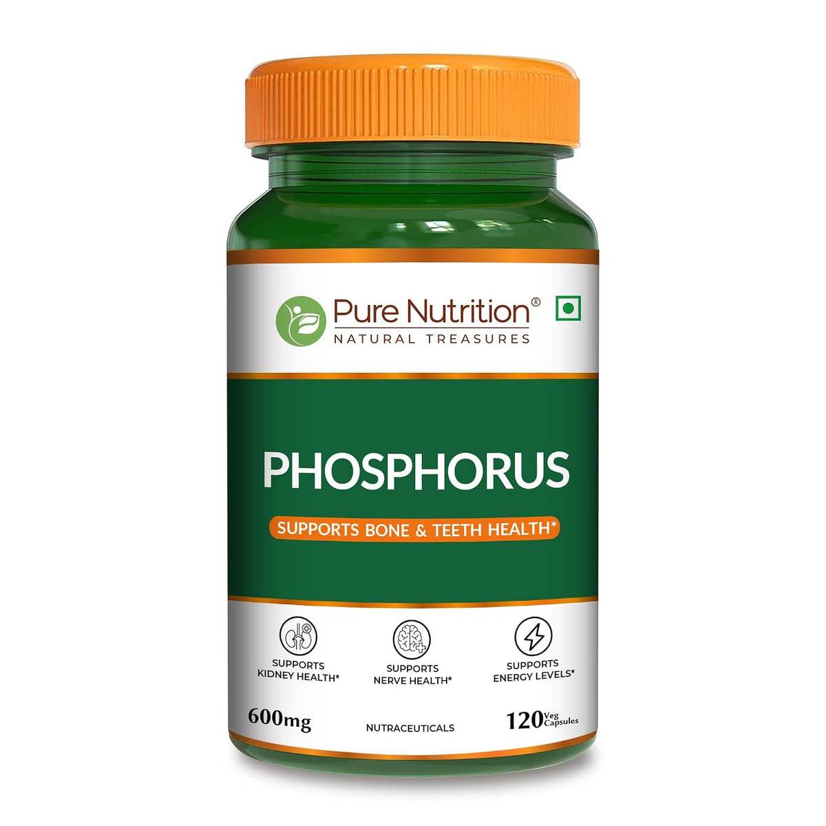 PURE NUTRITION PHOSPHORUS 600MG 120 CAPSULES
