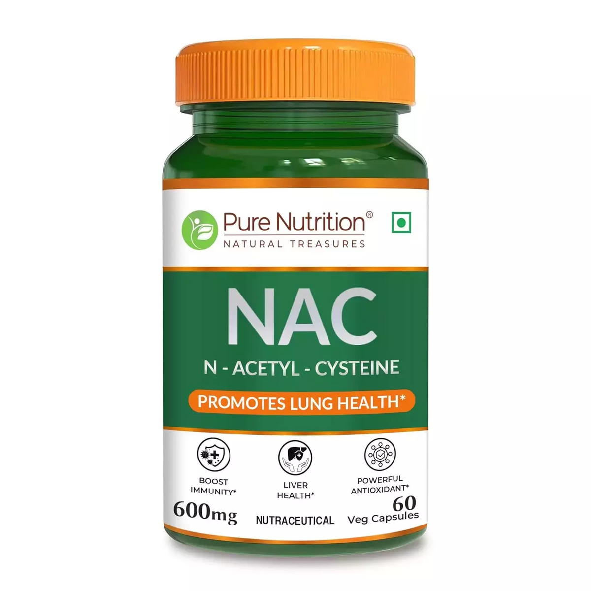 PURE NUTRITION NAC (N-ACETYL-CYSTEINE) 600MG 60 CAPSULES