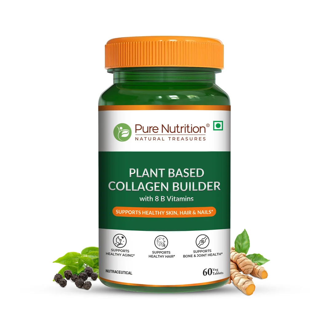 PURE NUTRITION PLANT BASED COLLAGEN BUILDER (WITH 8 B VITAMINS) 60 TABLETS