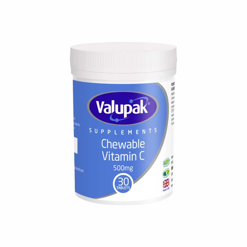 Valupak Vitamin C 500Mg 30 Chewable Tablets
