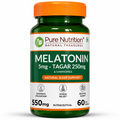 PURE NUTRITION MELATONIN 5MG SUSTAINED RELEASE (WITH TAGAR & CHAMOMILE) 350MG 60 TABLETS