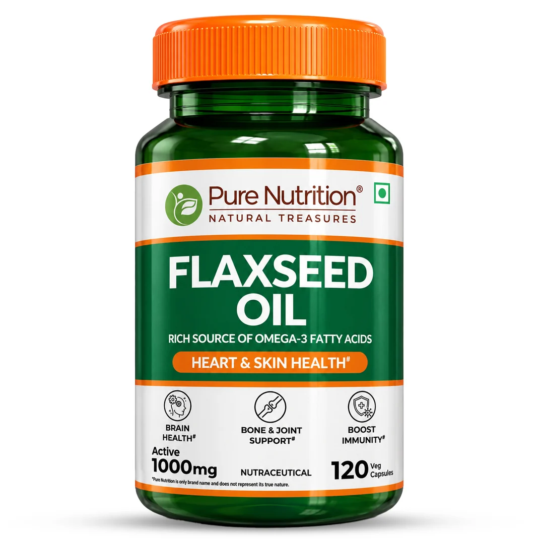 PURE NUTRITION FLAXSEED OIL 1000MG 120 CAPSULES