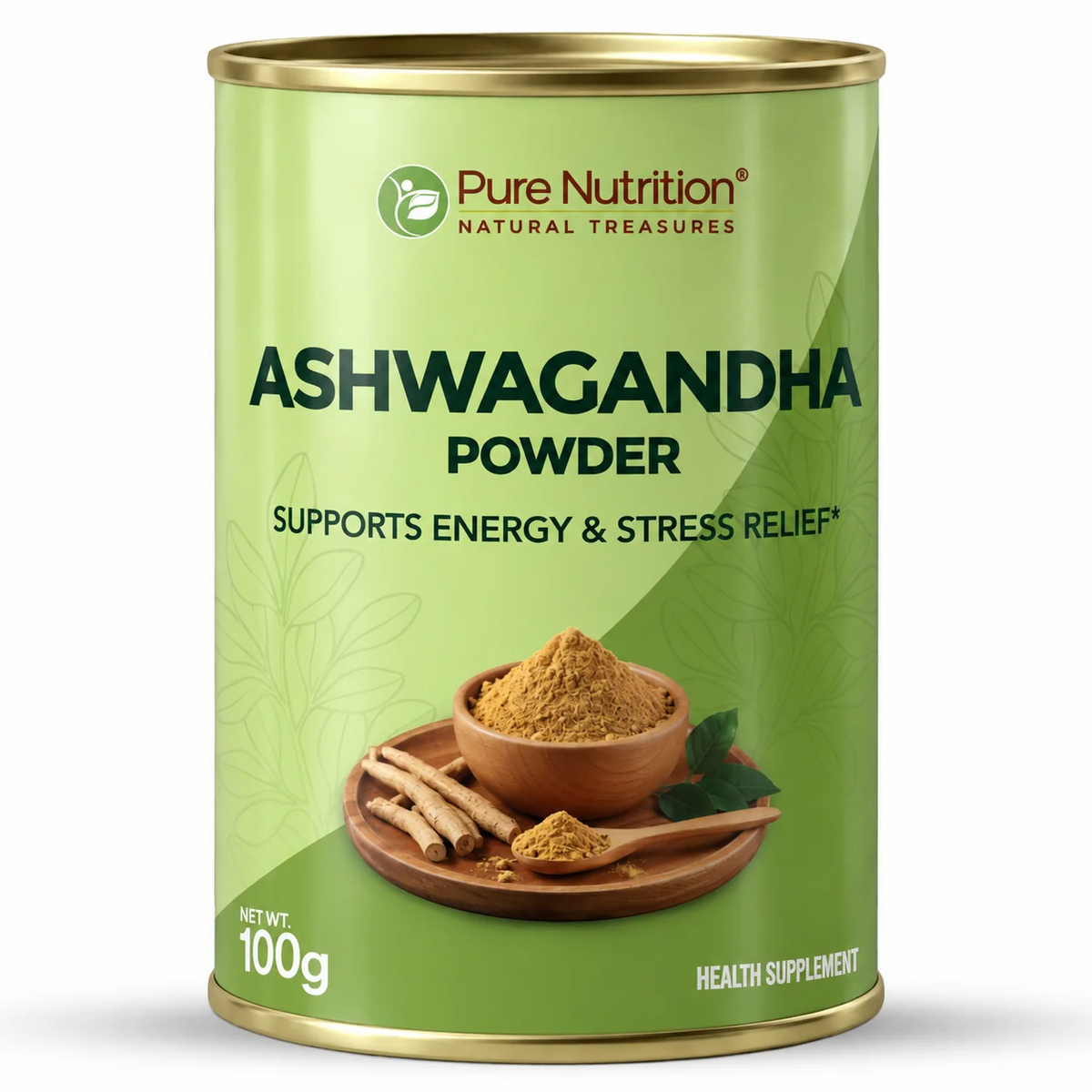 PURE NUTRITION 0RGANIC ASHWAGANDHA POWDER 100GRAMS