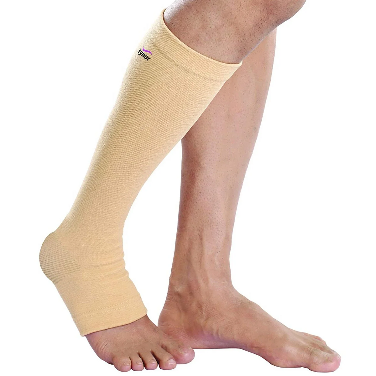 TYNOR COMPRESSION STOCKINGS BELOW KNEE (LATEX FREE) (SIZE: MEDIUM) (27.9CM-34.2CM)