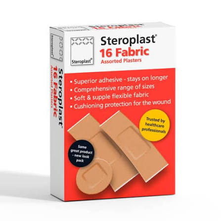 Steroplast Fabric Assorted Plasters, 16 Plasters