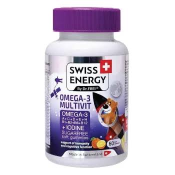 Swiss Energy Omega-3 Kids Multivitamin 60 gummies