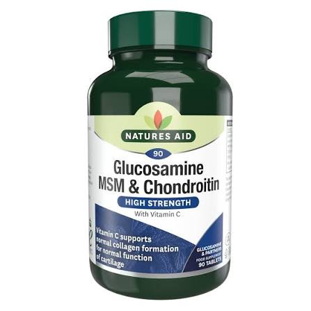 NATURE'S AID High Strength Glucosamine, MSM, Chondroitin 90 Tablets