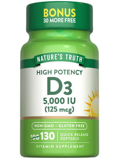 Nature's Truth High Potency D3 5000IU 130 Softgels