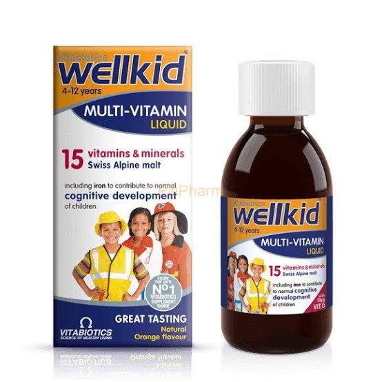 Vitabiotics Wellkid Orange Multi-Vitamin Liquid, 150ml