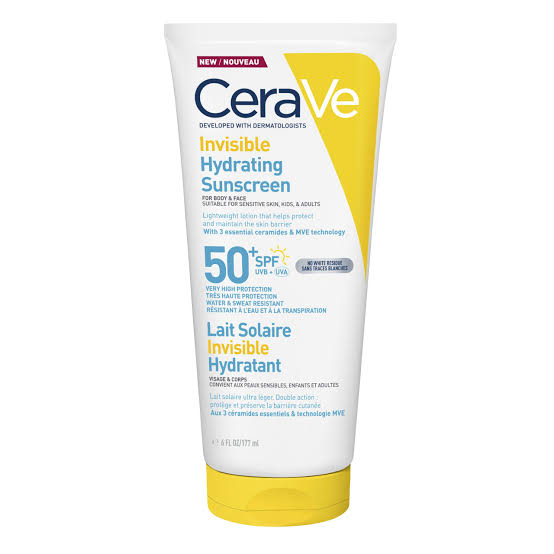 CeraVe Invisible Hydrating Sunscreen SPF 50 177ml