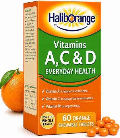 Haliborange Vitamin A, C & D 60 Chewable Tablets