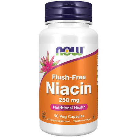 Now Flush-Free Niacin 250Mg 90 Capsules