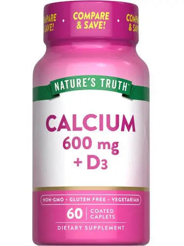 Nature's Truth Calcium 600mg + D3 60 Caplets