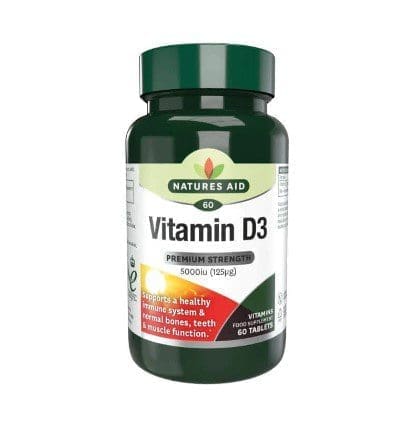 Natures Aid Vitamin D3 5000IU 60 Tablets