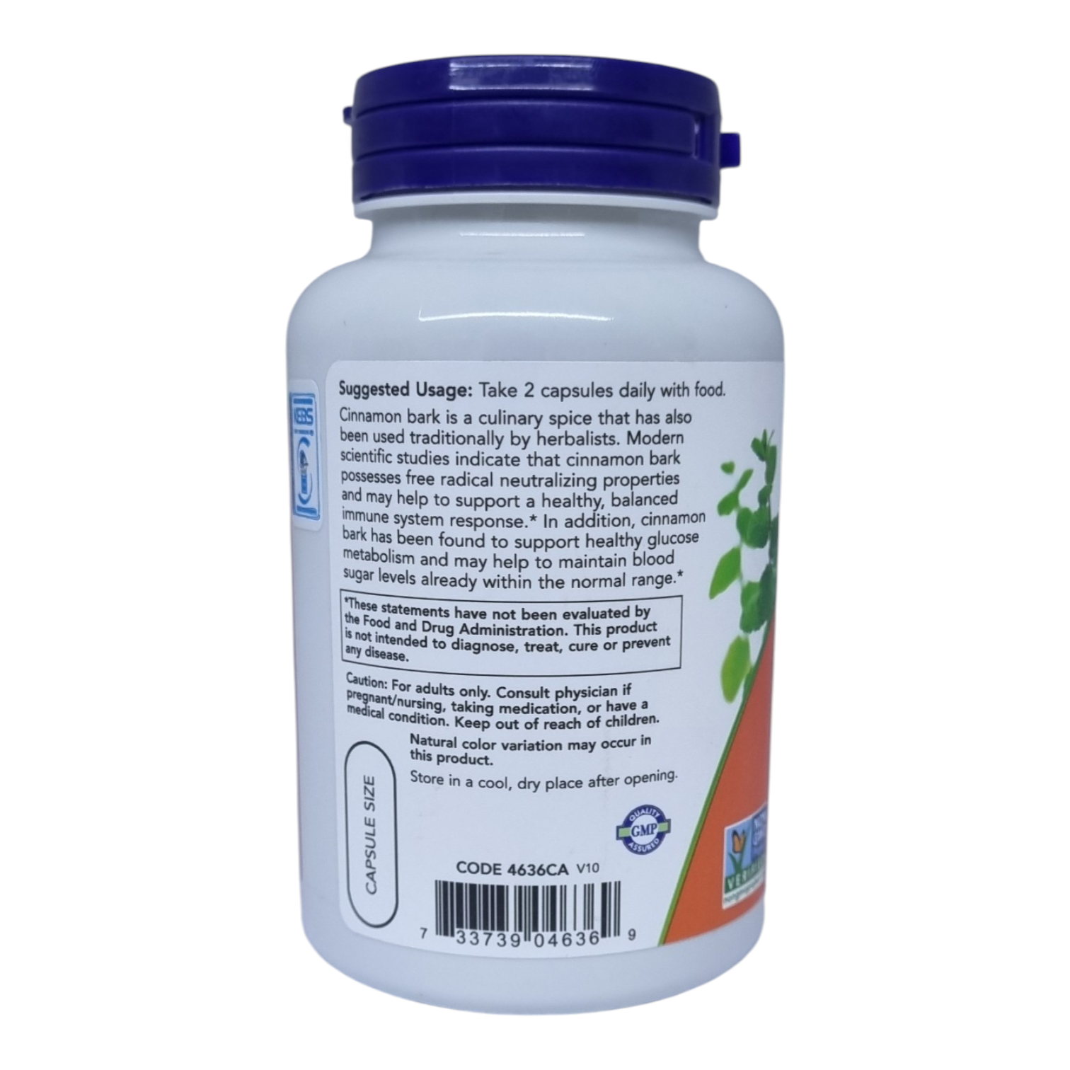 Cinnamon Bark 120 capsules