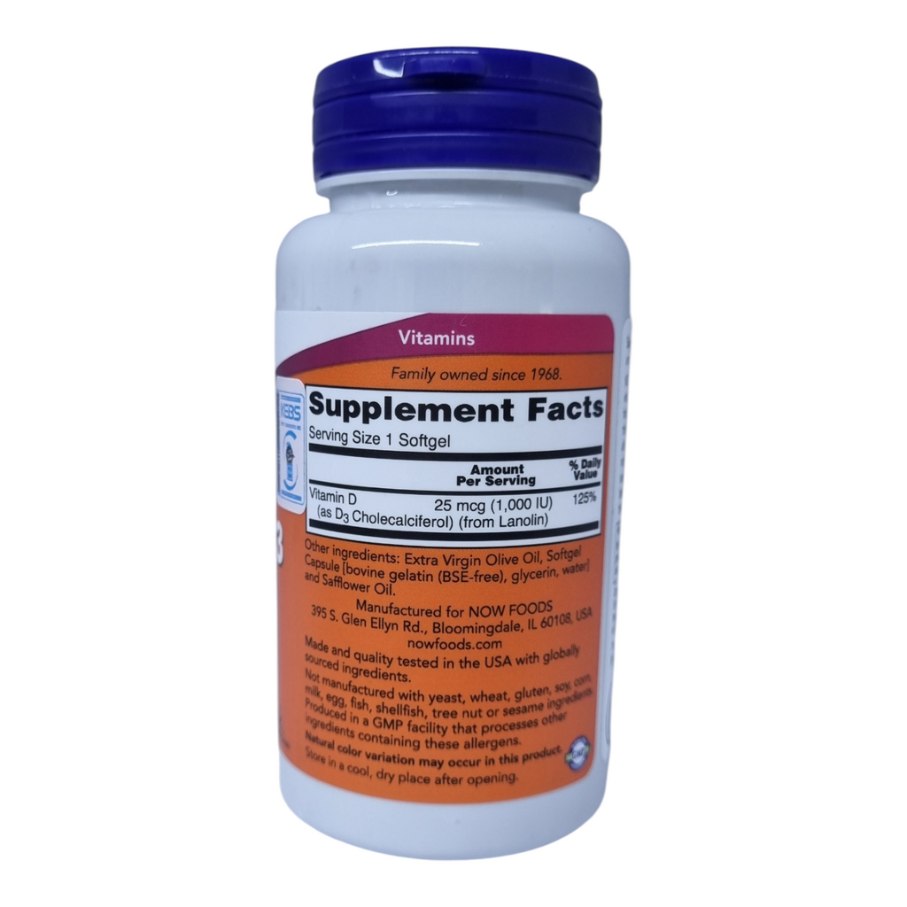 Vitamin D3 1000iu 180 softgels