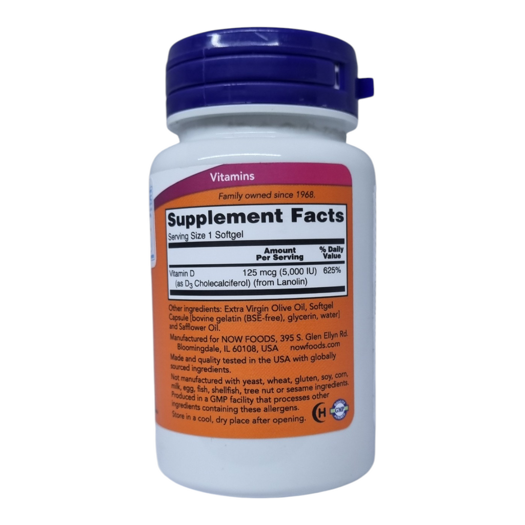 Vitamin D3 5000iu 180 softgels