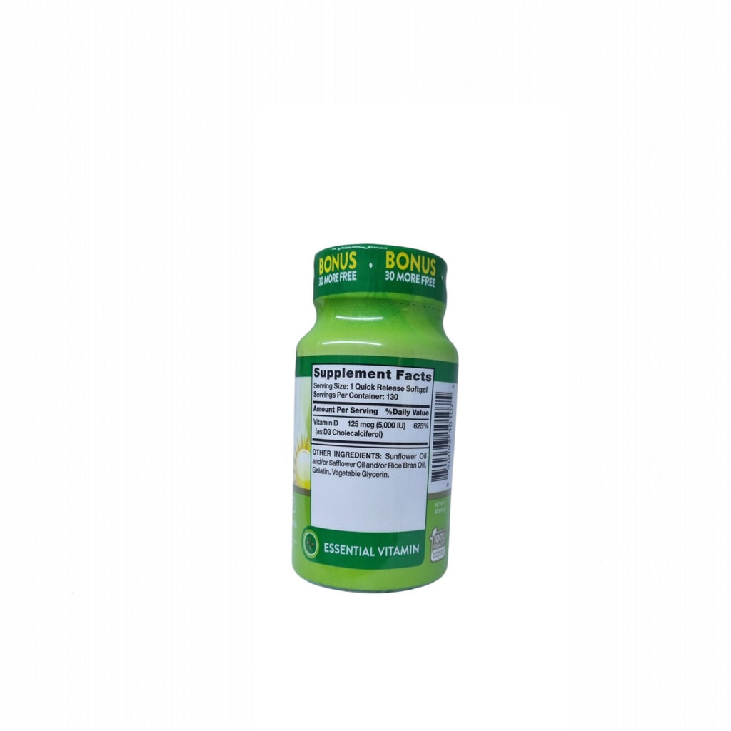 High Potency D3 5000IU 130 Softgels