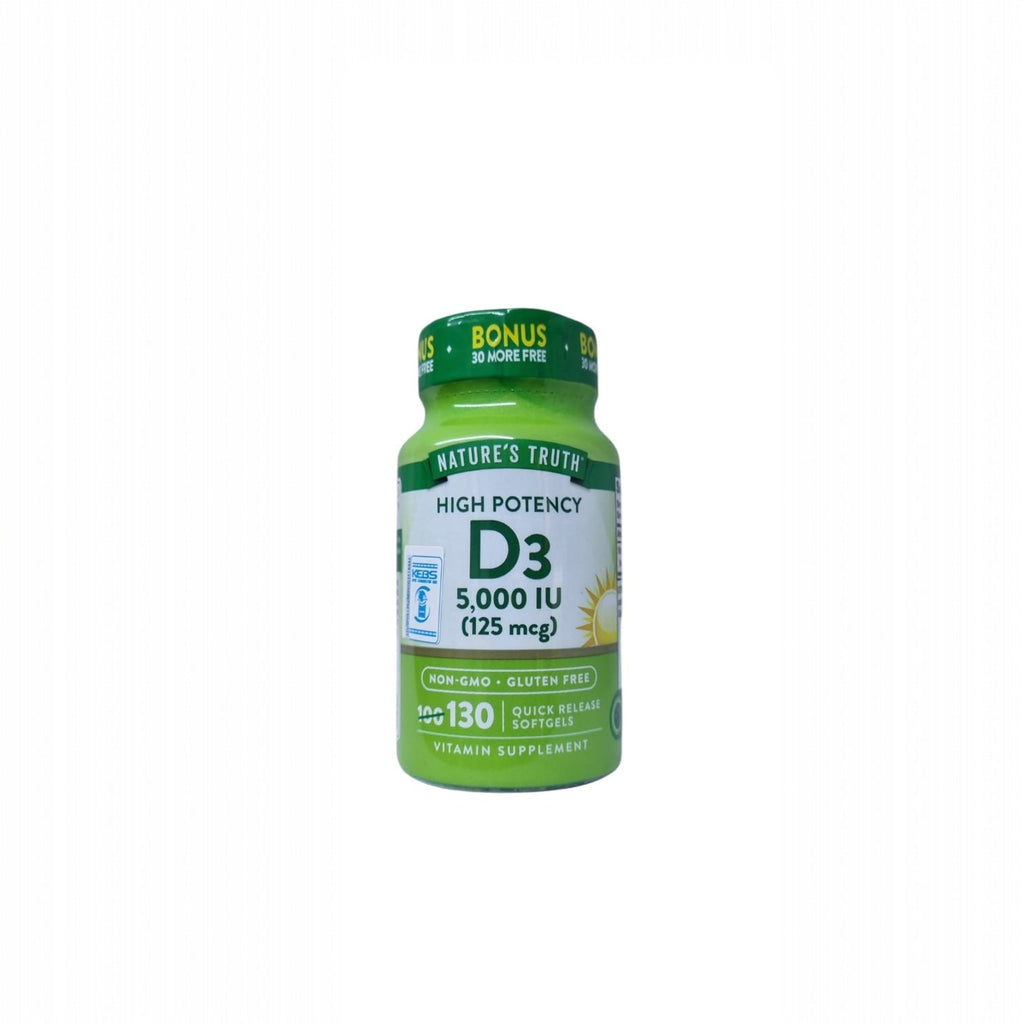 High Potency D3 5000IU 130 Softgels