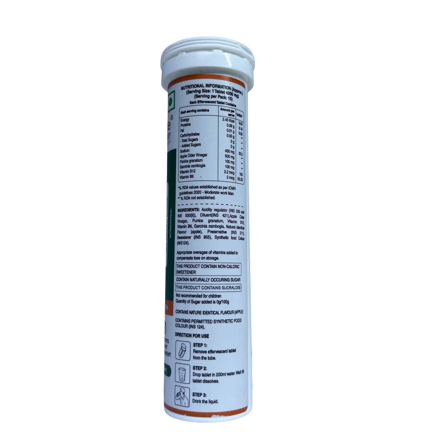 Apple cider vinegar effervescent tablets