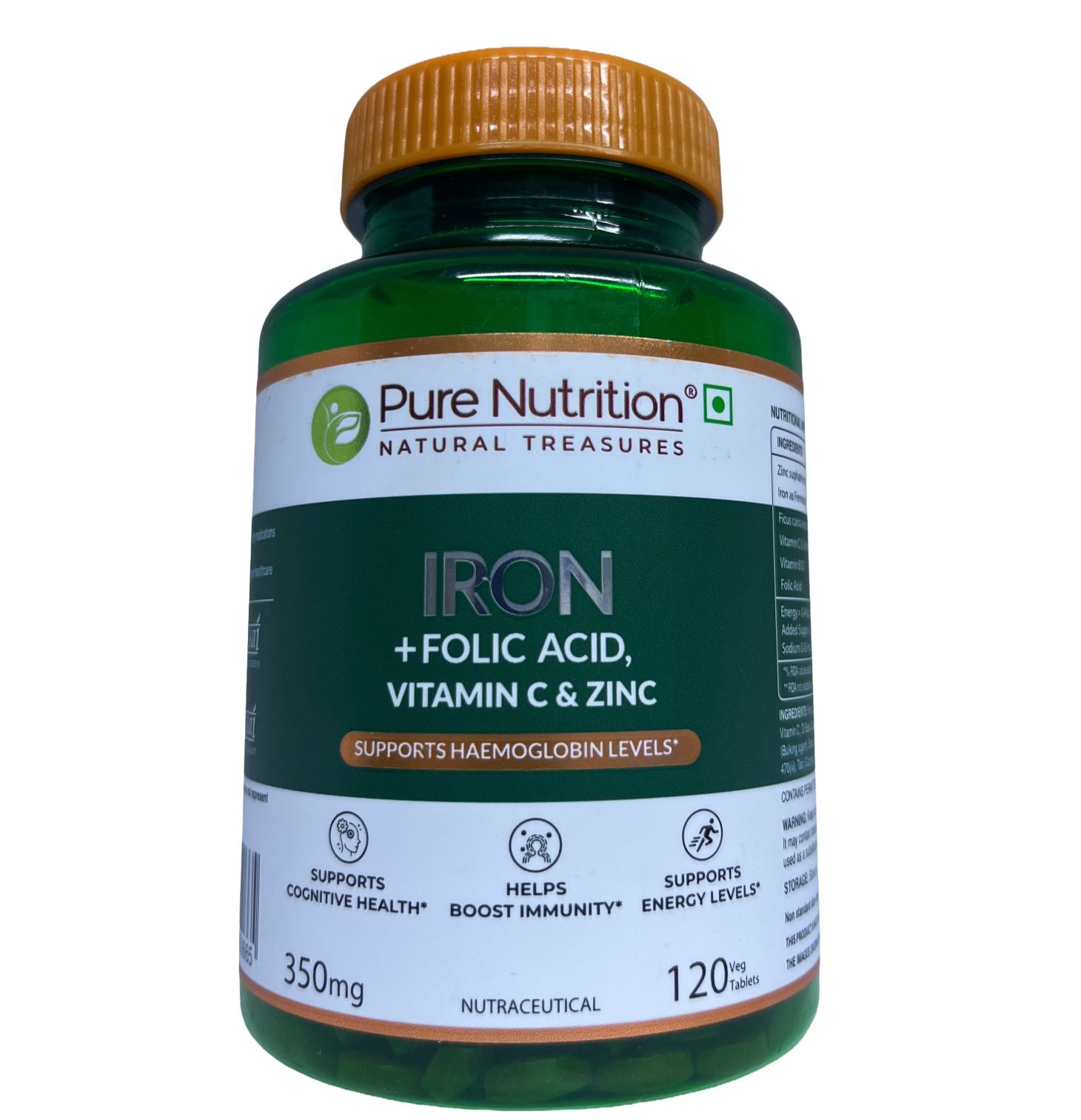 Iron +folic acid vitamin c & zinc 120 tablets