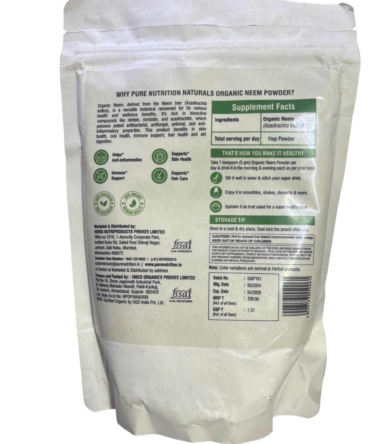 Organic Neem powder