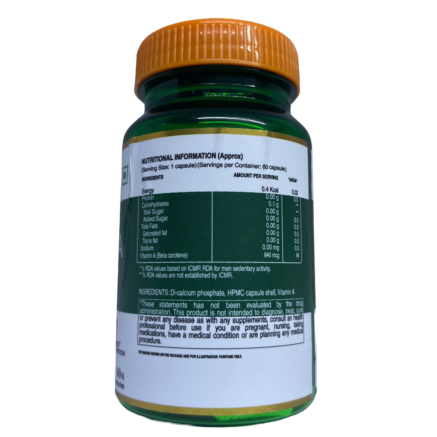 Plant Based Vitamin A 60 capsules