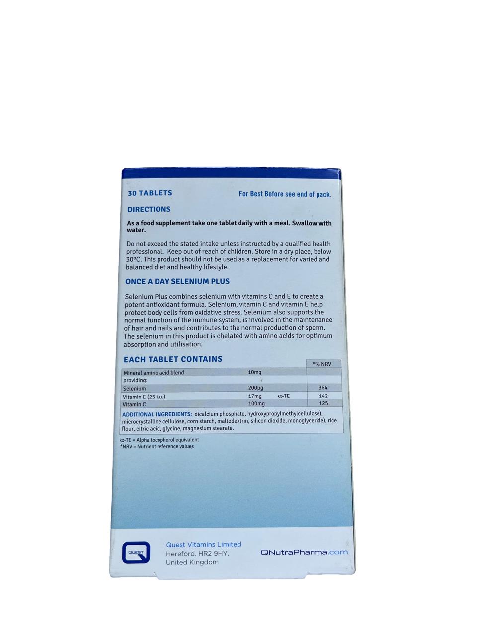 Selenium Plus 30 tablets